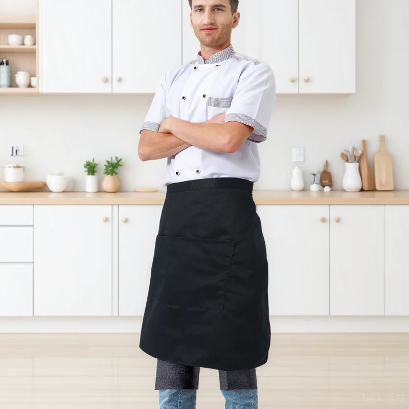 Work Apron 1Pc Black Polyester Unisex Kitchen Cafe 70x50cm Double Pockets Chef Server Half Tool Protect Clothes
Work Apron 1Pc Black Polyester Unisex Kitchen Cafe 70x50cm Double Pockets Chef Server Half Tool Protect Clothes