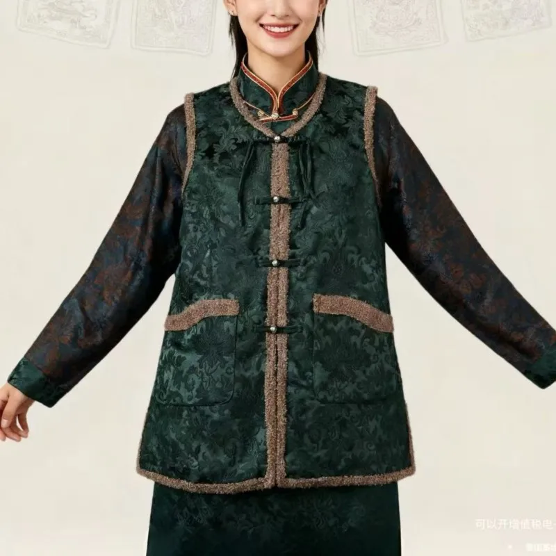 Tibetan Vest Women's Winter Fleece Lined Padded Warm Keeping Top Coat
Tibetan Vest Women's Winter Fleece Lined Padded Warm Keeping Top Coat