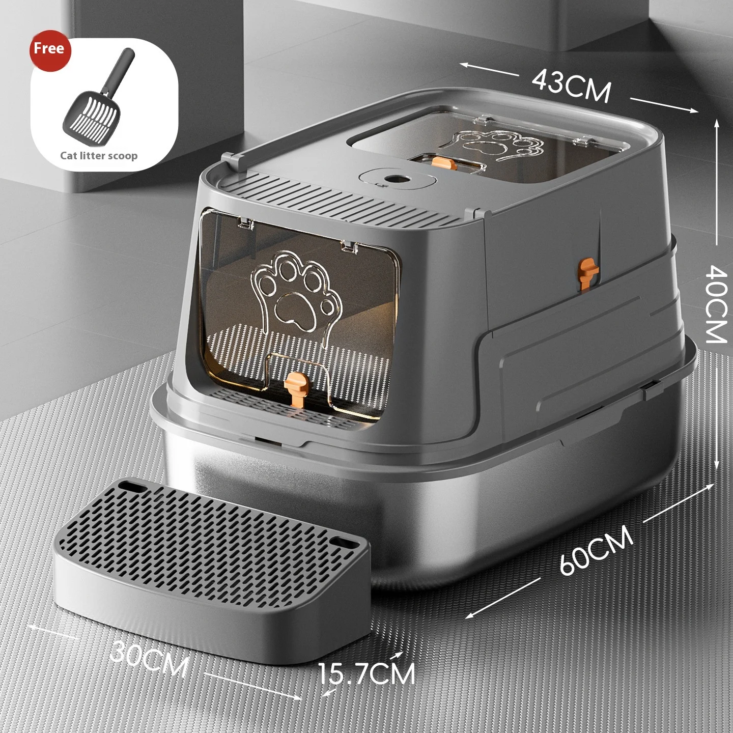 Ящик для кошачьего туалета из нержавеющей стали, контроль запаха, большой закрытый металлический поднос, легко чистится, полипропилен, для уборки домашних животных, передний вход, верхний выход, пластик
Ящик для кошачьего туалета из нержавеющей стали, контроль запаха, большой закрытый металлический поднос, легко чистится, полипропилен, для уборки домашних животных, передний вход, верхний выход, пластик