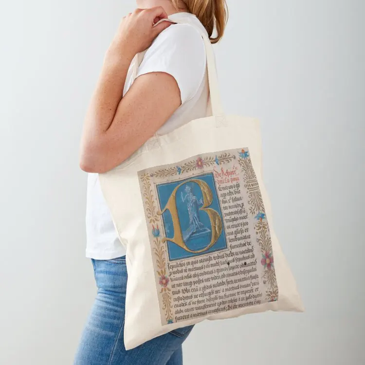 Initial B from a 15th century medieval swiss manuscript Tote Bag Lady bags eco pack Shopper handbag Women's shopping bag
Initial B from a 15th century medieval swiss manuscript Tote Bag Lady bags eco pack Shopper handbag Women's shopping bag