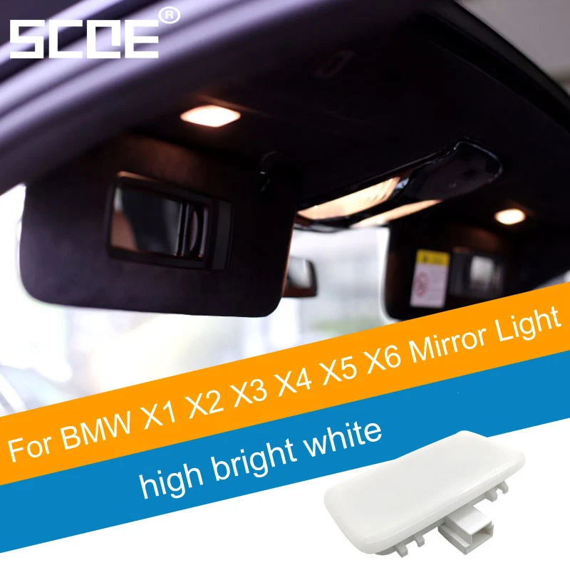 SCOE для BMW X1 X2 X3 X4 X5 X6 F49, светодиодный внутренний светильник для косметического зеркала, аксессуары без ошибок
SCOE для BMW X1 X2 X3 X4 X5 X6 F49, светодиодный внутренний светильник для косметического зеркала, аксессуары без ошибок