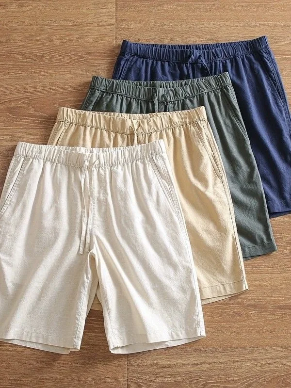 Linen Casual Shorts Men's Five-Quarter Elastic Waist Breathable Versatile Color Summer Fashionable Shorts
Linen Casual Shorts Men's Five-Quarter Elastic Waist Breathable Versatile Color Summer Fashionable Shorts