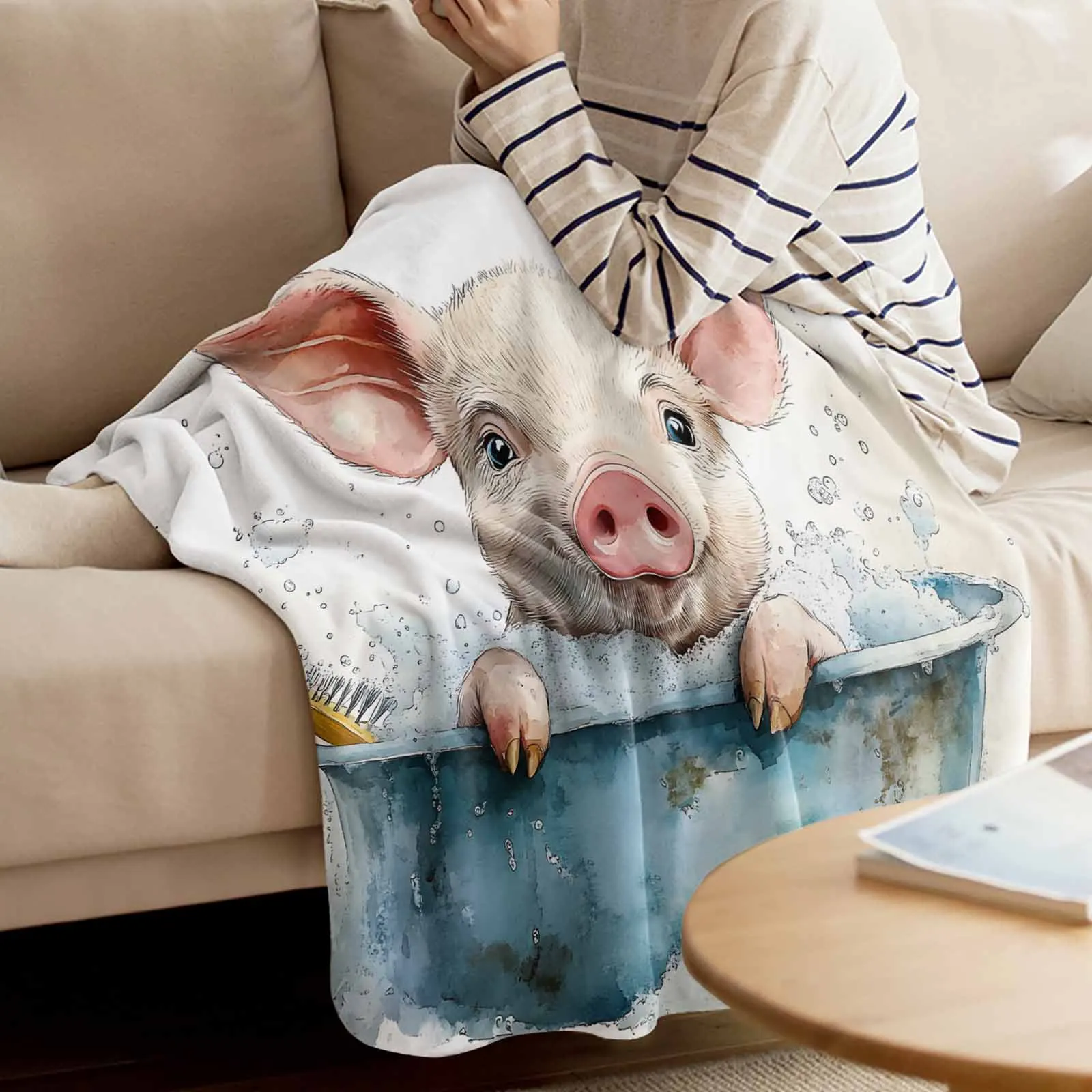 Modern Art Animal Pig Bathtub Coral Fleece Blanket Cover The Bed Flannel Sofa Blanket Small Blanket for Kids Home Textile
Modern Art Animal Pig Bathtub Coral Fleece Blanket Cover The Bed Flannel Sofa Blanket Small Blanket for Kids Home Textile