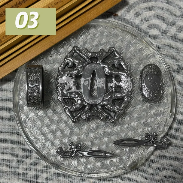 New Style Unique Shape #3 Set of Stainless Iron Katana Sword Accessories Tsuba Fuchi Kashira Menuki
New Style Unique Shape #3 Set of Stainless Iron Katana Sword Accessories Tsuba Fuchi Kashira Menuki