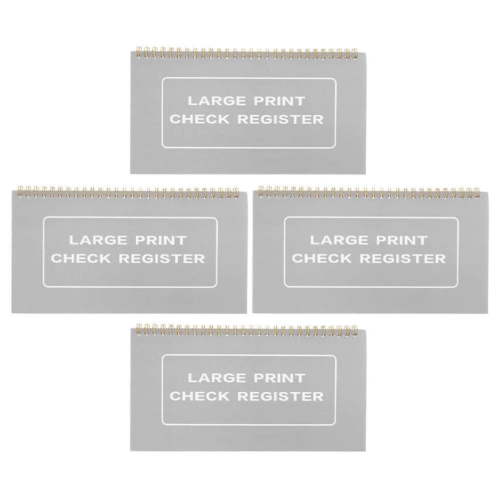 4Pcs Large Print Checkbook Register High Contrast Date Section Portable for Home Office Travel Checking Account Register Book
4Pcs Large Print Checkbook Register High Contrast Date Section Portable for Home Office Travel Checking Account Register Book