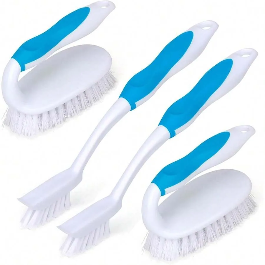 【New style】Scrub Brush Set, 4 Pack Deep Cleaning Brush Kit - 2 Scrub Brush, 2 Tile and Grout Brush With Built-In Scraper, House
【New style】Scrub Brush Set, 4 Pack Deep Cleaning Brush Kit - 2 Scrub Brush, 2 Tile and Grout Brush With Built-In Scraper, House