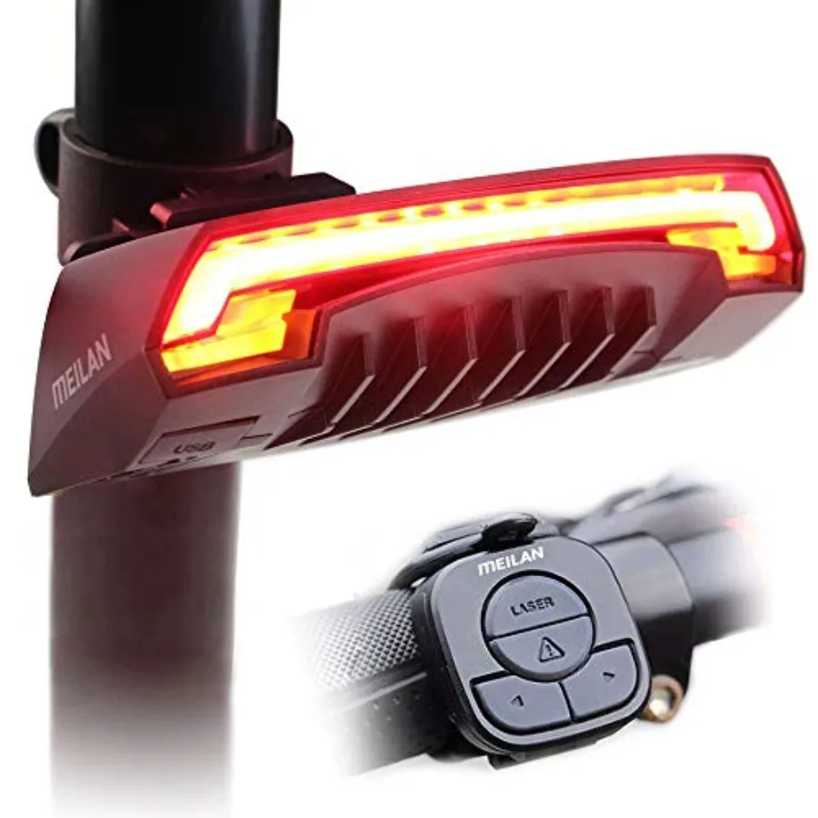 X5 Smart Bike Tail Light with Turn Signals and Automatic Brake Light Wireless Remote Control Bike Rear Light Back USB Rechargea
X5 Smart Bike Tail Light with Turn Signals and Automatic Brake Light Wireless Remote Control Bike Rear Light Back USB Rechargea