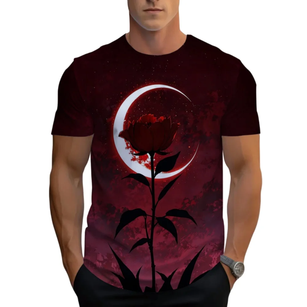 Novelty Red Moon and Red Rose Pattern Suitable for Valentine's Day 3D Printed Men's T-Shirt Romantic Fashion Trendy Sports
Novelty Red Moon and Red Rose Pattern Suitable for Valentine's Day 3D Printed Men's T-Shirt Romantic Fashion Trendy Sports