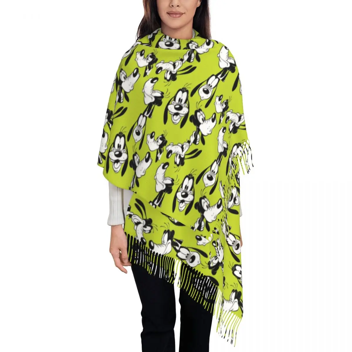 Custom Goofy Goof Scarf Wrap for Women Long Winter Warm Tassel Shawl Unisex Scarves
Custom Goofy Goof Scarf Wrap for Women Long Winter Warm Tassel Shawl Unisex Scarves