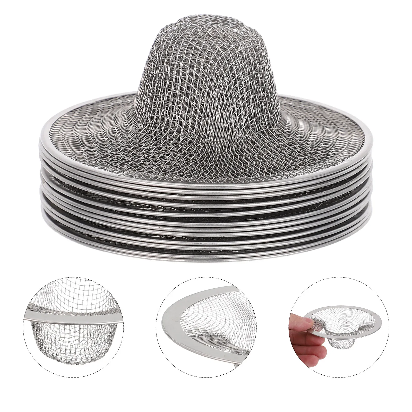 12Pcs Stainless Steel Mesh Drain Strainer Round - 3.54 Inch Sink Strainer Stopper Hair Catcher for Kitchen Bathroom Shower Tub
12Pcs Stainless Steel Mesh Drain Strainer Round - 3.54 Inch Sink Strainer Stopper Hair Catcher for Kitchen Bathroom Shower Tub