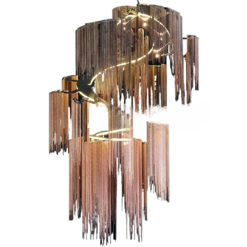 Villa living room lamp stairwell long chandelier jumping overhead layer creative acrylic chandelier
Villa living room lamp stairwell long chandelier jumping overhead layer creative acrylic chandelier