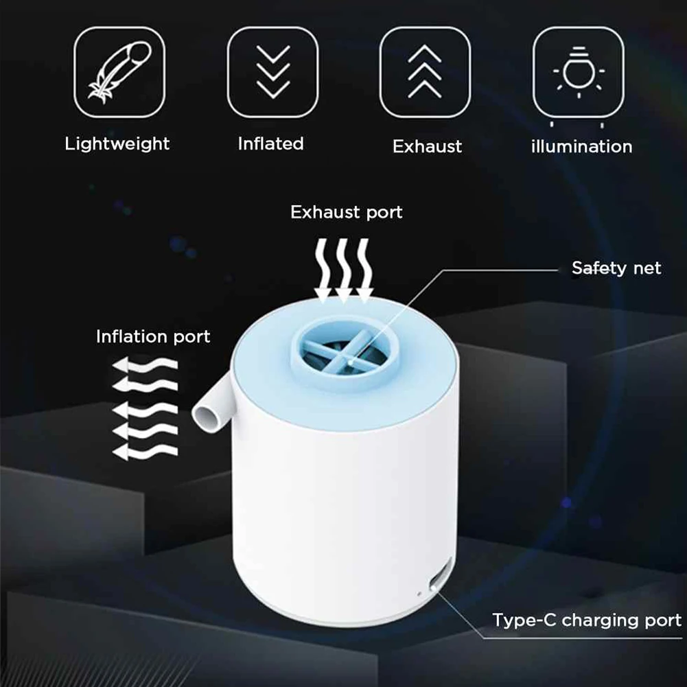 3-in-1 Portable Air Pump Inflate/Deflate Ultralight USB Rechargeable Outdoor Air Pump With Camping Light
3-in-1 Portable Air Pump Inflate/Deflate Ultralight USB Rechargeable Outdoor Air Pump With Camping Light
