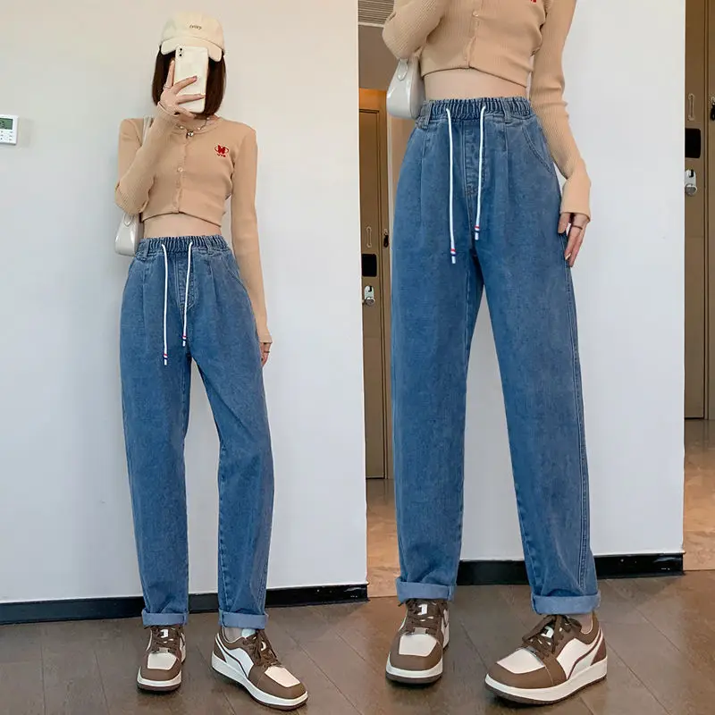 Vintage Chic Harem Jeans Women High Waist Full Length Denim Pants Baggy Casual Streetwear Cowboy Trousers Femme Y2k Clothes Q304
Vintage Chic Harem Jeans Women High Waist Full Length Denim Pants Baggy Casual Streetwear Cowboy Trousers Femme Y2k Clothes Q304