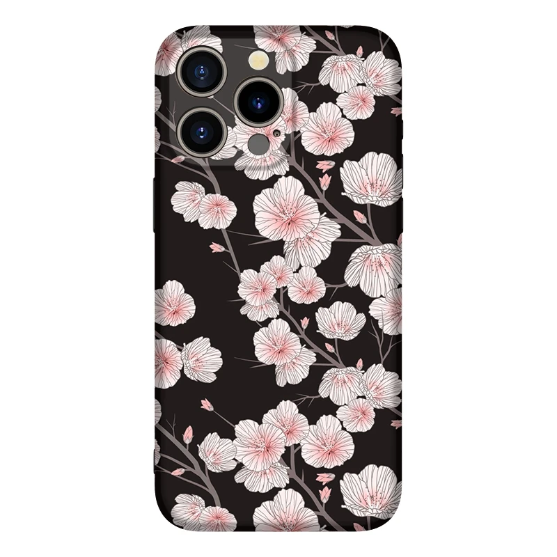 Custom Silicone Phone Case for iPhone 11/12/13/14/15/16 Series - 2 in 1 Design, HD Printed Black Background Pink Cherry Blossoms
Custom Silicone Phone Case for iPhone 11/12/13/14/15/16 Series - 2 in 1 Design, HD Printed Black Background Pink Cherry Blossoms