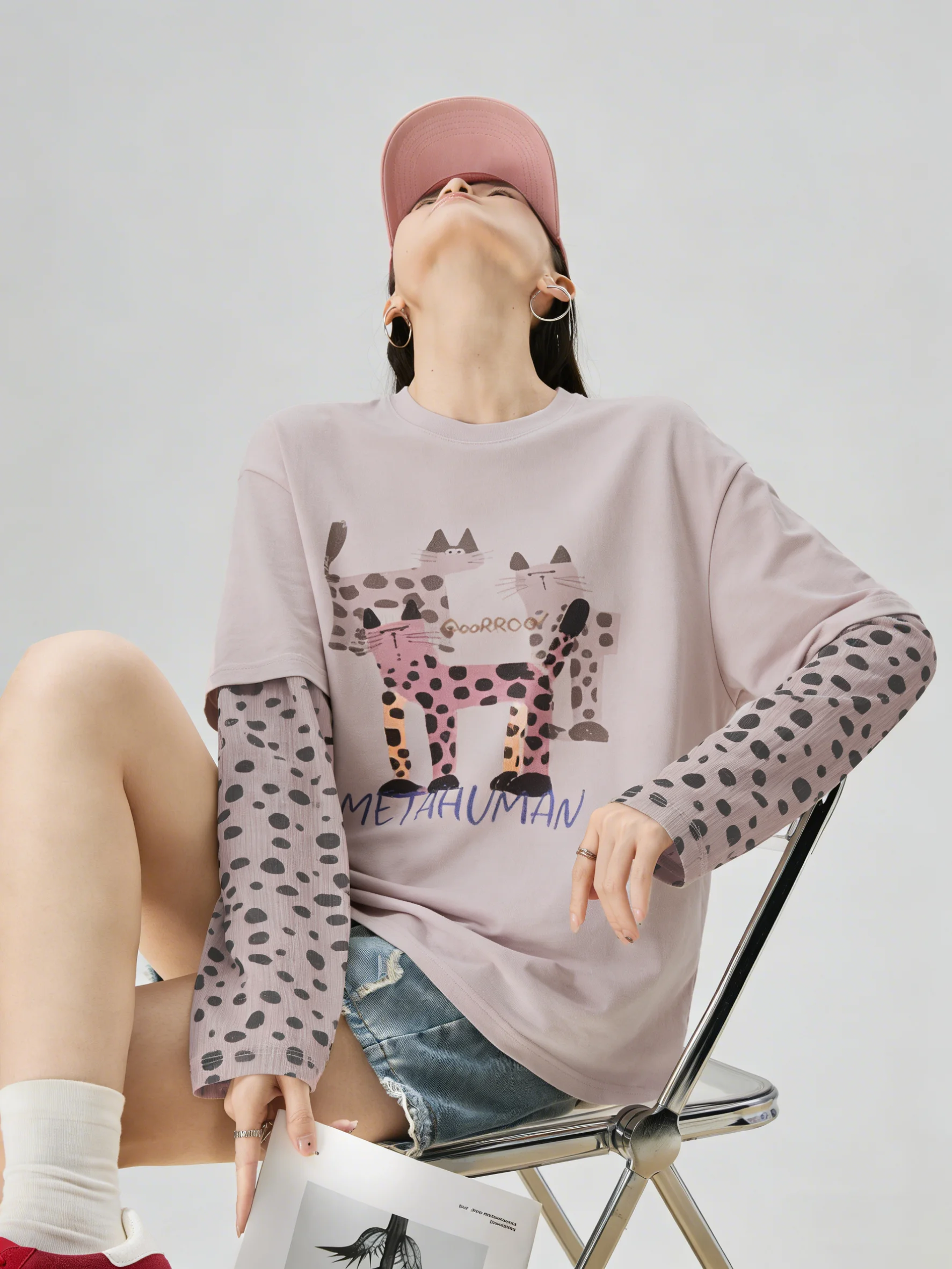 Pink Leopard Print Splice Sleeve T-Shirt Fake Two-Piece Spring Ultra Popular Age-Defying Top Inner Wear Compatible Ladies' Co...
Pink Leopard Print Splice Sleeve T-Shirt Fake Two-Piece Spring Ultra Popular Age-Defying Top Inner Wear Compatible Ladies' Co...