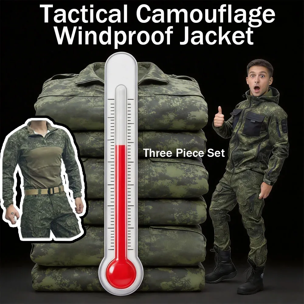 Camouflage Tactical Jacket Autumn Winter Warm Fleece Softshell,Waterproof Windproof Durable Outdoor Military Coat for Men Women
Camouflage Tactical Jacket Autumn Winter Warm Fleece Softshell,Waterproof Windproof Durable Outdoor Military Coat for Men Women