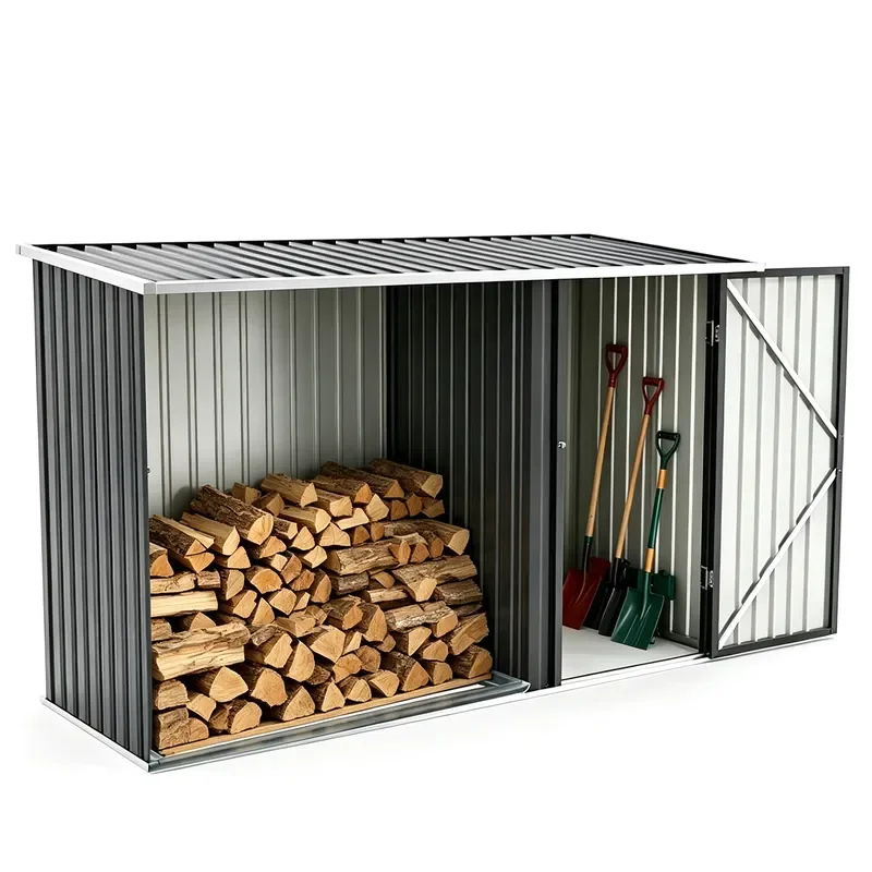 2-in-1 Easy Assembly Large Capacity Metal Firewood & Tool Storage Shed Weatherproof Garden Tool Cabinet for Outdoor Gardening
2-in-1 Easy Assembly Large Capacity Metal Firewood & Tool Storage Shed Weatherproof Garden Tool Cabinet for Outdoor Gardening