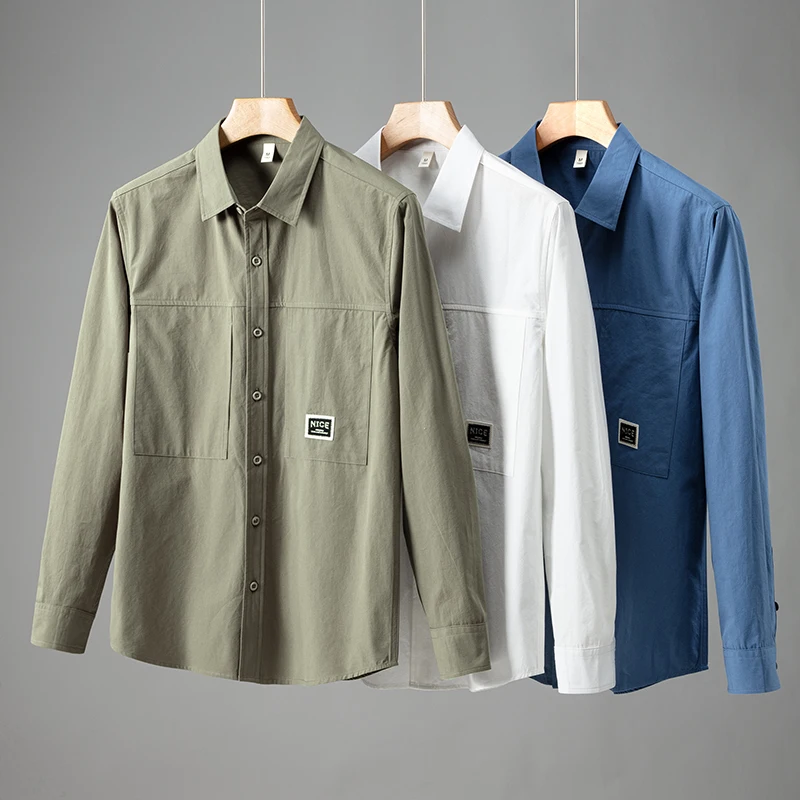 Natural Cotton 100% Shirts For Men Long Sleeve Loose Fit Casual Spring New Quality Skin-Friendly Solid Classic Camisas De Hombre
Natural Cotton 100% Shirts For Men Long Sleeve Loose Fit Casual Spring New Quality Skin-Friendly Solid Classic Camisas De Hombre