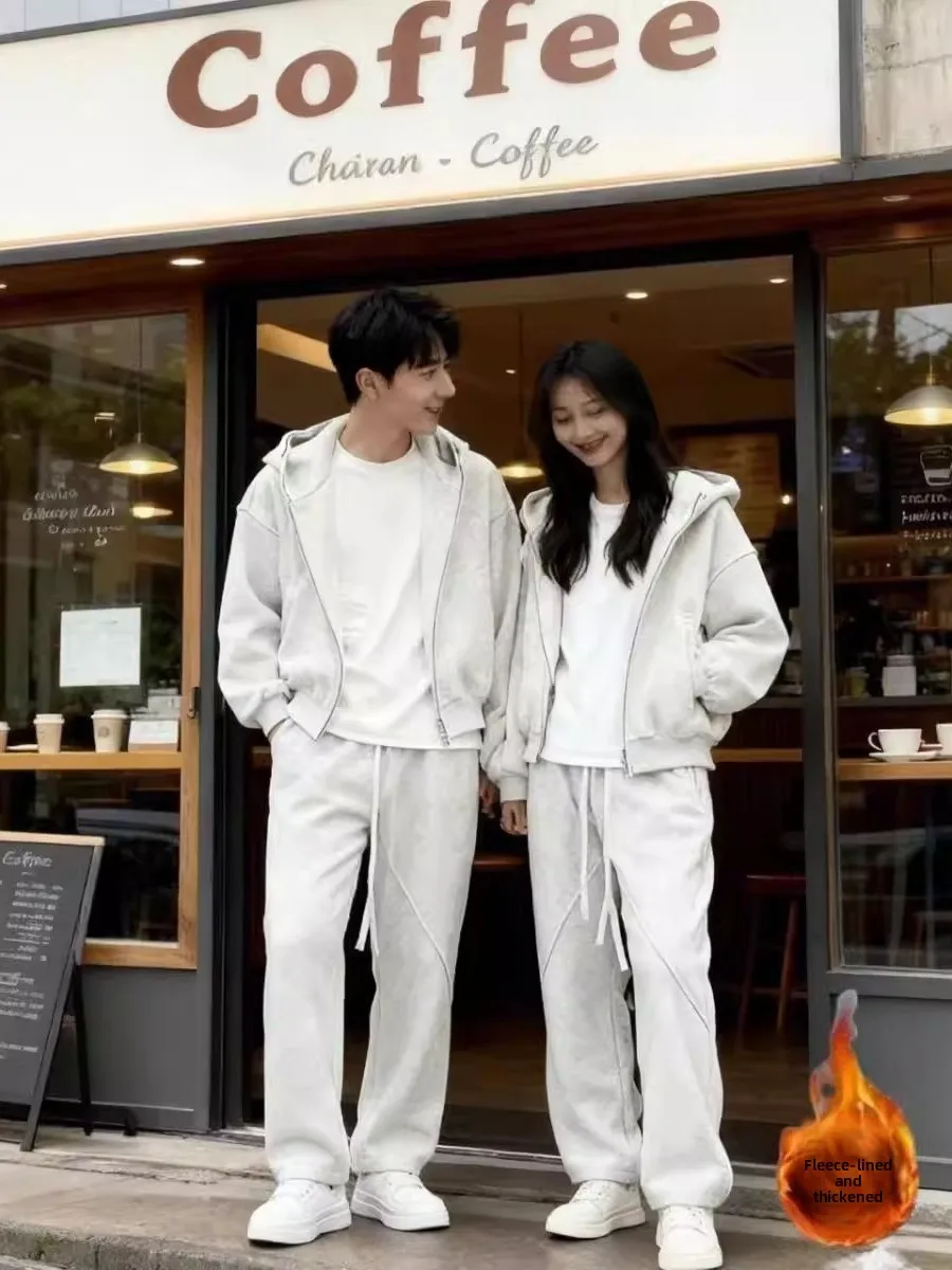 Men's Autumn Winter Fce Lined Color Casual Sports Set Faionable Versatile Two Piece Couple's Jaet Pants Ensemble
Men's Autumn Winter Fce Lined Color Casual Sports Set Faionable Versatile Two Piece Couple's Jaet Pants Ensemble