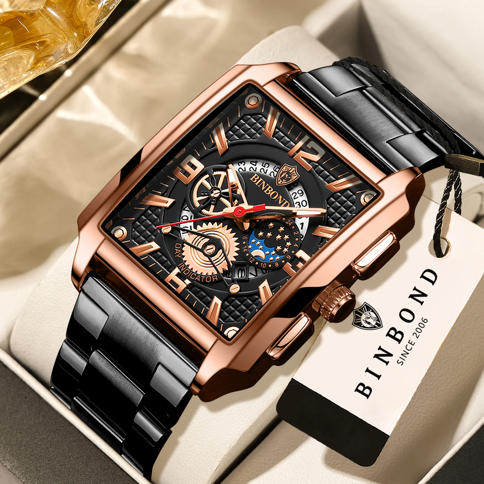 BINBOND Scratch-resistant Quartz Wristwatches for Men Luxury Luminous Waterproof Accurate Sturdy Men's Watch Casual Reloj
BINBOND Scratch-resistant Quartz Wristwatches for Men Luxury Luminous Waterproof Accurate Sturdy Men's Watch Casual Reloj