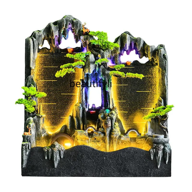 Artificial Mountain and Fountain Water Curtain Wall Screen Lucky Courtyard Fish Pond Landscape Decoration Floor Ornaments
Artificial Mountain and Fountain Water Curtain Wall Screen Lucky Courtyard Fish Pond Landscape Decoration Floor Ornaments