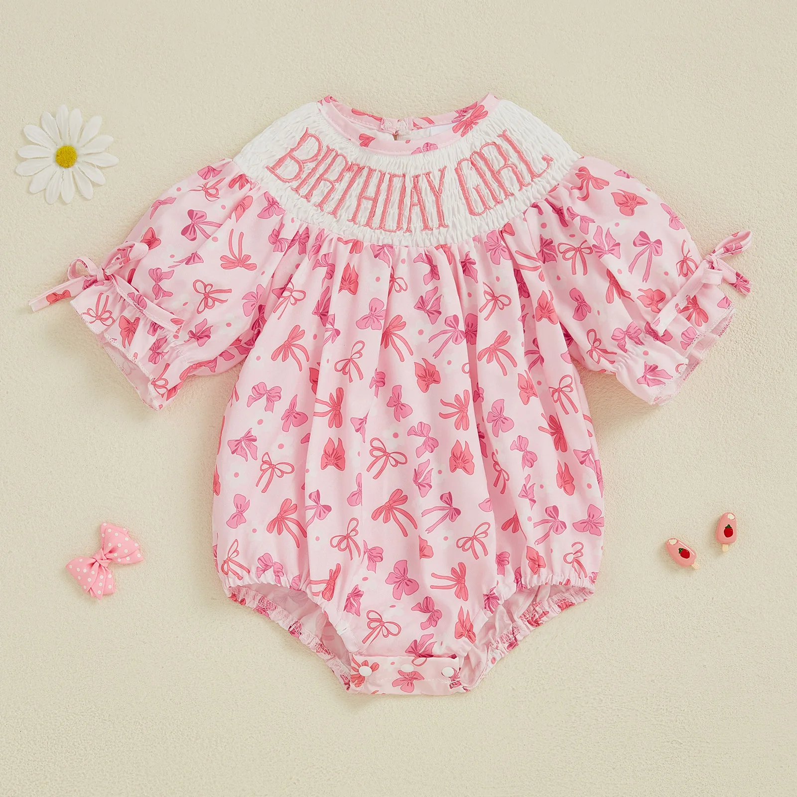 BeQeuewll Summer Baby Birthday Clothes for Girls Romper Princess Short Sleeve Round Neck Bow Flower Print Little Girl Bodysuit
BeQeuewll Summer Baby Birthday Clothes for Girls Romper Princess Short Sleeve Round Neck Bow Flower Print Little Girl Bodysuit