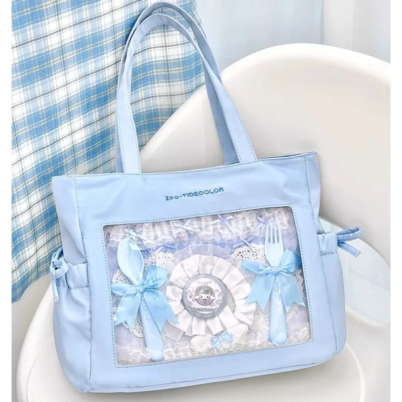 Sanrio Anime Ita Bag 2025 New Large Capacity Cute Cinnamoroll Tote Bag for Girls Kawaii Waist Pack
Sanrio Anime Ita Bag 2025 New Large Capacity Cute Cinnamoroll Tote Bag for Girls Kawaii Waist Pack