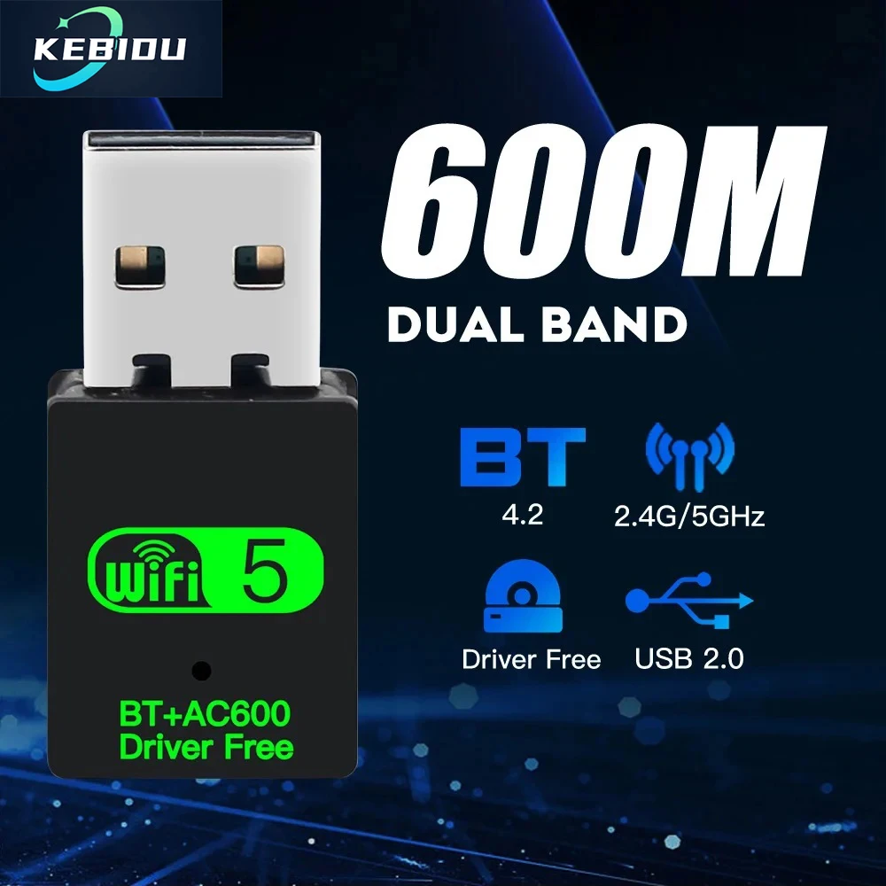 2 в 1 USB WiFi Bluetooth-адаптер 600 Мбит/с 2,4G/5 ГГц двухдиапазонный Wi-Fi 5 ключ высокоскоростной беспроводной сетевой приемник портативный ПК
2 в 1 USB WiFi Bluetooth-адаптер 600 Мбит/с 2,4G/5 ГГц двухдиапазонный Wi-Fi 5 ключ высокоскоростной беспроводной сетевой приемник портативный ПК