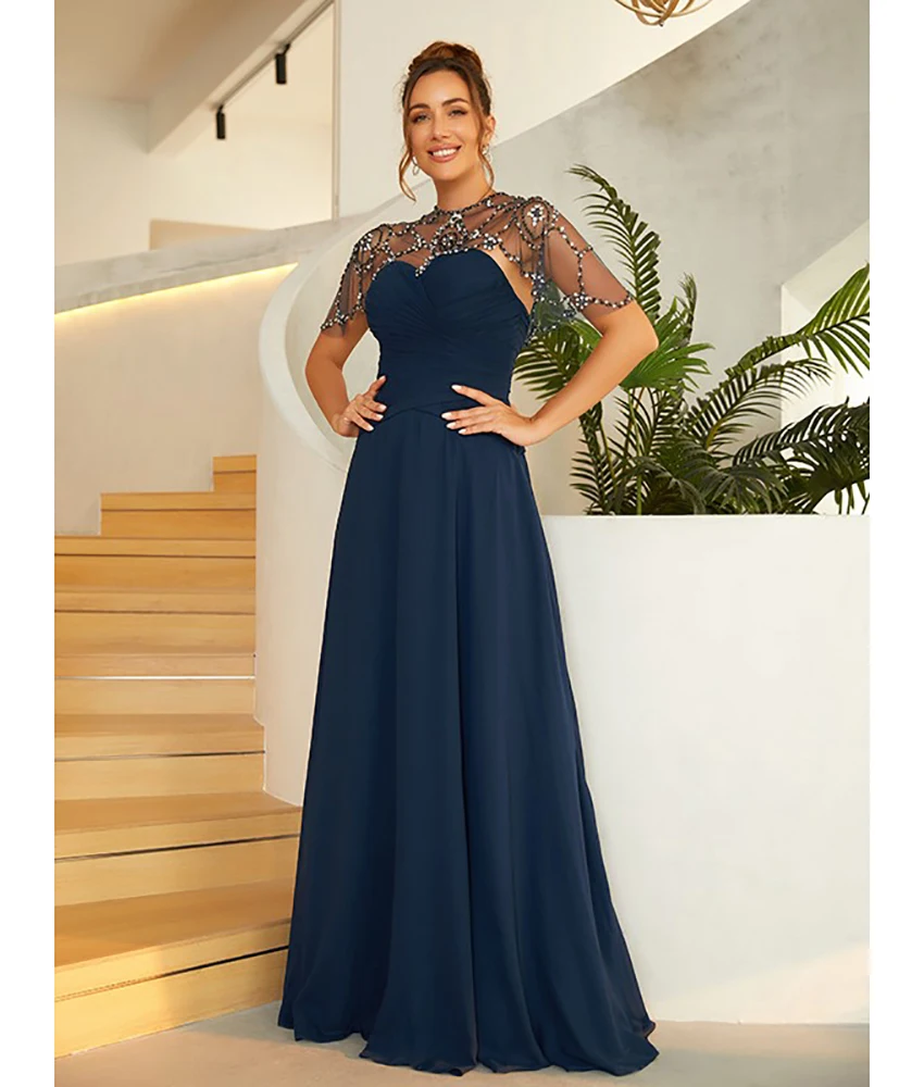 Customized High Quality Chiffon A-Line Beading Crystal Evening Dress Sexy Short Sleeves O-neck Floor Length Celebrity Gowns
Customized High Quality Chiffon A-Line Beading Crystal Evening Dress Sexy Short Sleeves O-neck Floor Length Celebrity Gowns