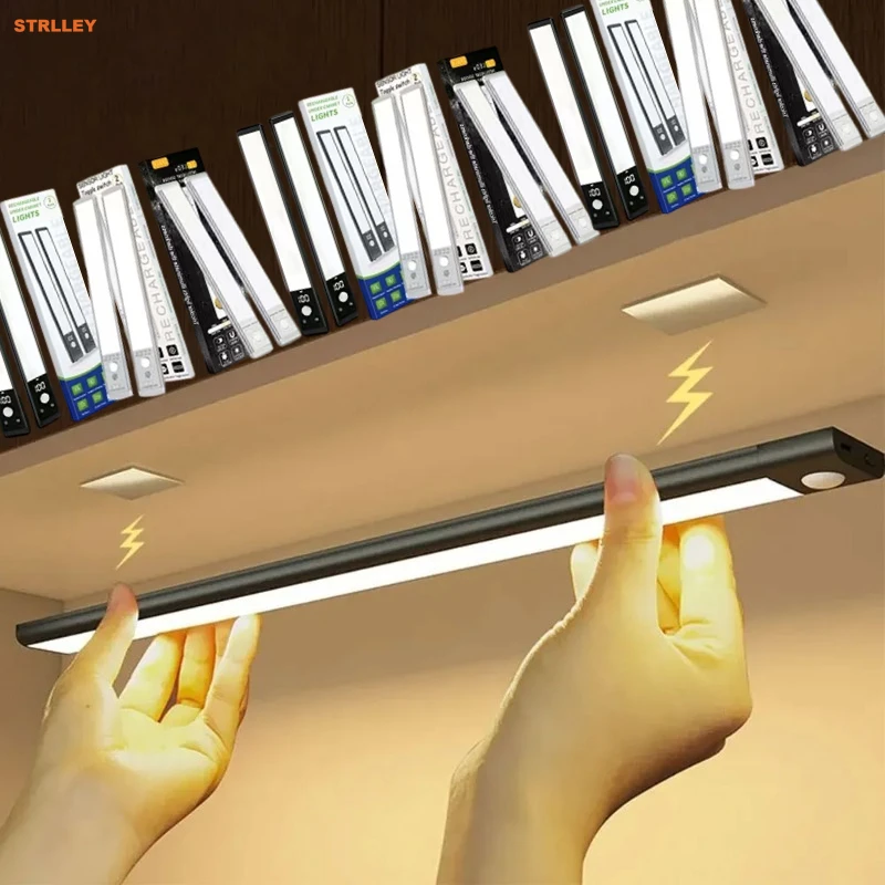 STRLLEY LED Cabinet Lights USB Type-C Rechargeable Motion Sensor Led Lamp for Kitchen Wardrobe Cabinet Lighting 10-20-25-26-30cm
STRLLEY LED Cabinet Lights USB Type-C Rechargeable Motion Sensor Led Lamp for Kitchen Wardrobe Cabinet Lighting 10-20-25-26-30cm