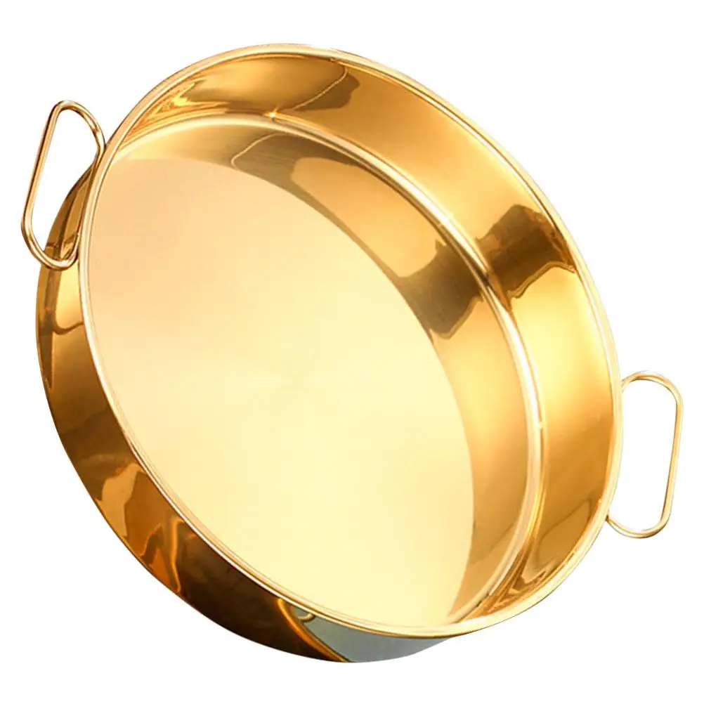 Stainless Steel Skin Plate 24cm Fish Plate With H Golden Round H Fish Rice Food Tray Metal Snack Dinner Home Supplies
Stainless Steel Skin Plate 24cm Fish Plate With H Golden Round H Fish Rice Food Tray Metal Snack Dinner Home Supplies