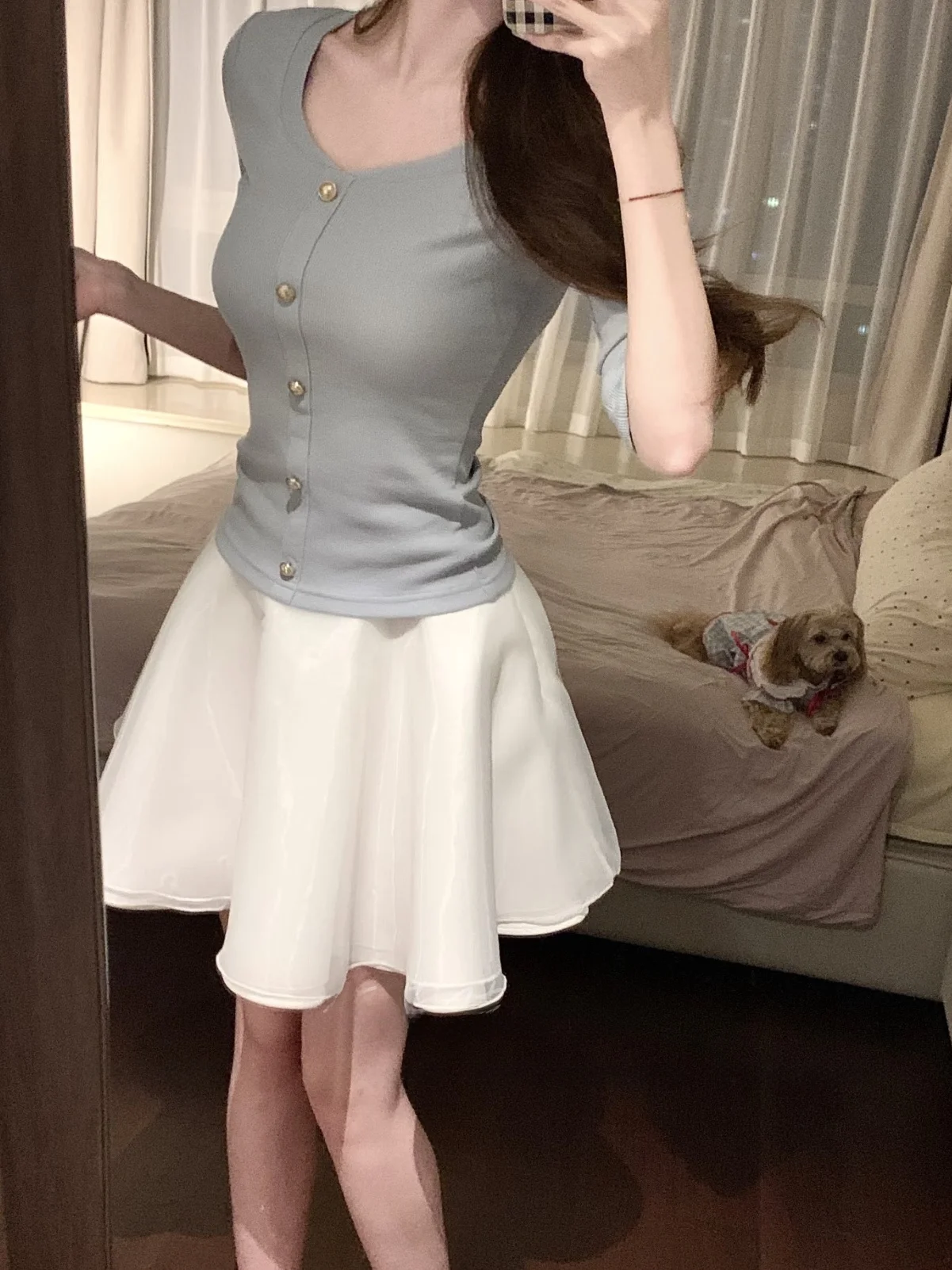 Korean Gentle Design Mid-Sleeve Knitted Cardigan Top A-Line Skirt Two-Piece Set Women's Fashion Spring Summer Outfit
Korean Gentle Design Mid-Sleeve Knitted Cardigan Top A-Line Skirt Two-Piece Set Women's Fashion Spring Summer Outfit