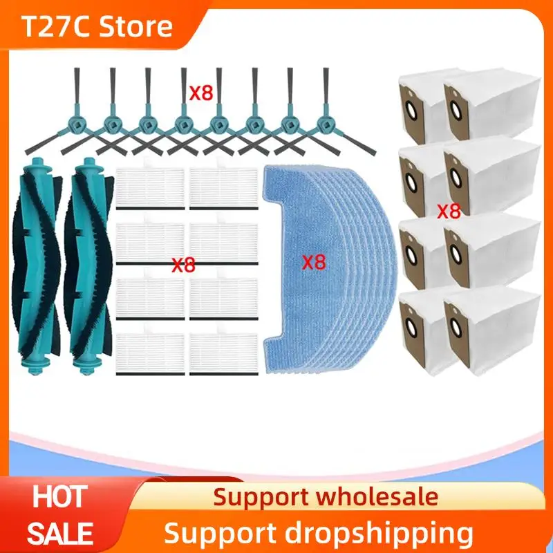 T27C 34PCS For Dreame Mova E10/Trouver E10 Ultenic D10/T10 Lite Proscenic Q8 Max Replacement Parts Brush HEPA Filter Mop Dust Ba
T27C 34PCS For Dreame Mova E10/Trouver E10 Ultenic D10/T10 Lite Proscenic Q8 Max Replacement Parts Brush HEPA Filter Mop Dust Ba
