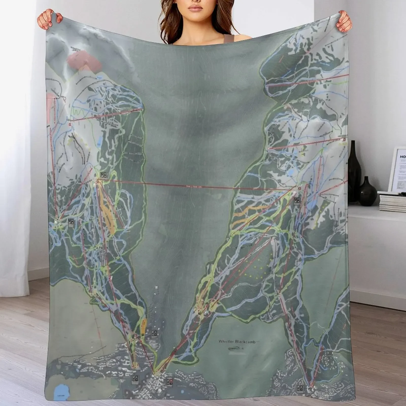 Whistler Blackcomb Resort Trail Map Throw Blanket Elegant Warm Throw Blanket for Hotel Home
Whistler Blackcomb Resort Trail Map Throw Blanket Elegant Warm Throw Blanket for Hotel Home