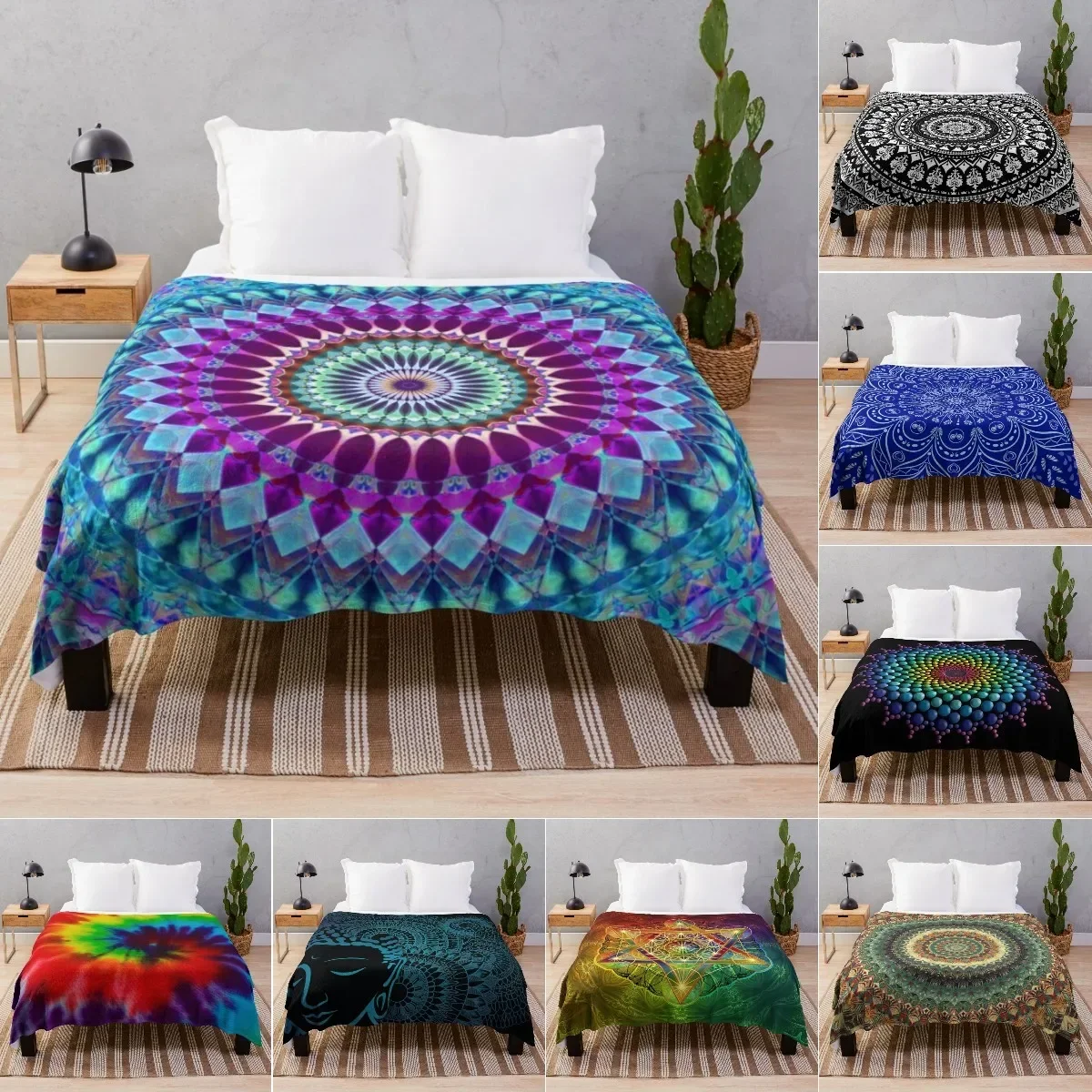 Mandala Throw Blanket,Purple Mandala Floral Throw Blanket for Women Soft Lightweight Flannel Fleece Air Conditioner Blankets
Mandala Throw Blanket,Purple Mandala Floral Throw Blanket for Women Soft Lightweight Flannel Fleece Air Conditioner Blankets