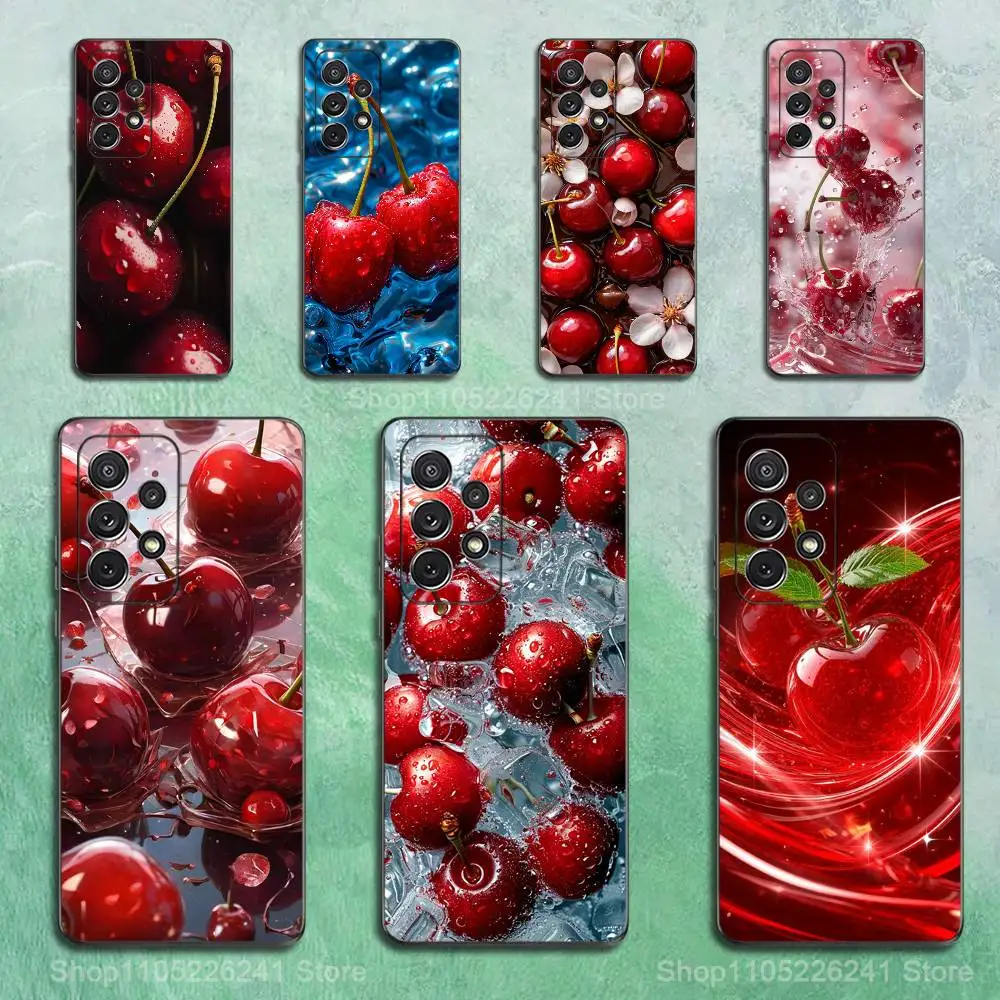 Delicious Fruit Cherries Phone Case For Samsung S9,S10,S20,S10,S21,S25,S24,S23,Ultra,FE,Plus,Lite,Soft Silicone Black Cover
Delicious Fruit Cherries Phone Case For Samsung S9,S10,S20,S10,S21,S25,S24,S23,Ultra,FE,Plus,Lite,Soft Silicone Black Cover