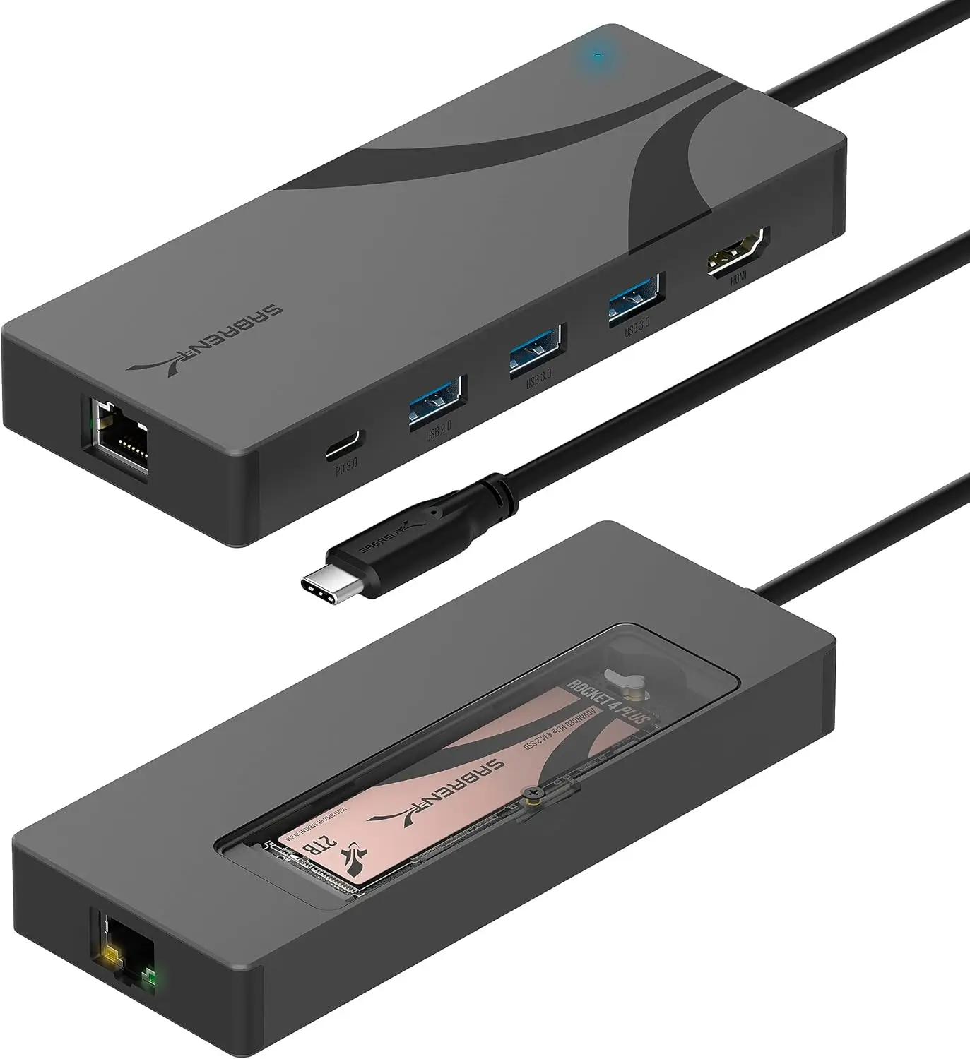6-портовый концентратор USB-C со слотом для SSD M.2, доставка мощностью 90 Вт, 4K HDMI и Gigabit Ethernet для ноутбуков
6-портовый концентратор USB-C со слотом для SSD M.2, доставка мощностью 90 Вт, 4K HDMI и Gigabit Ethernet для ноутбуков