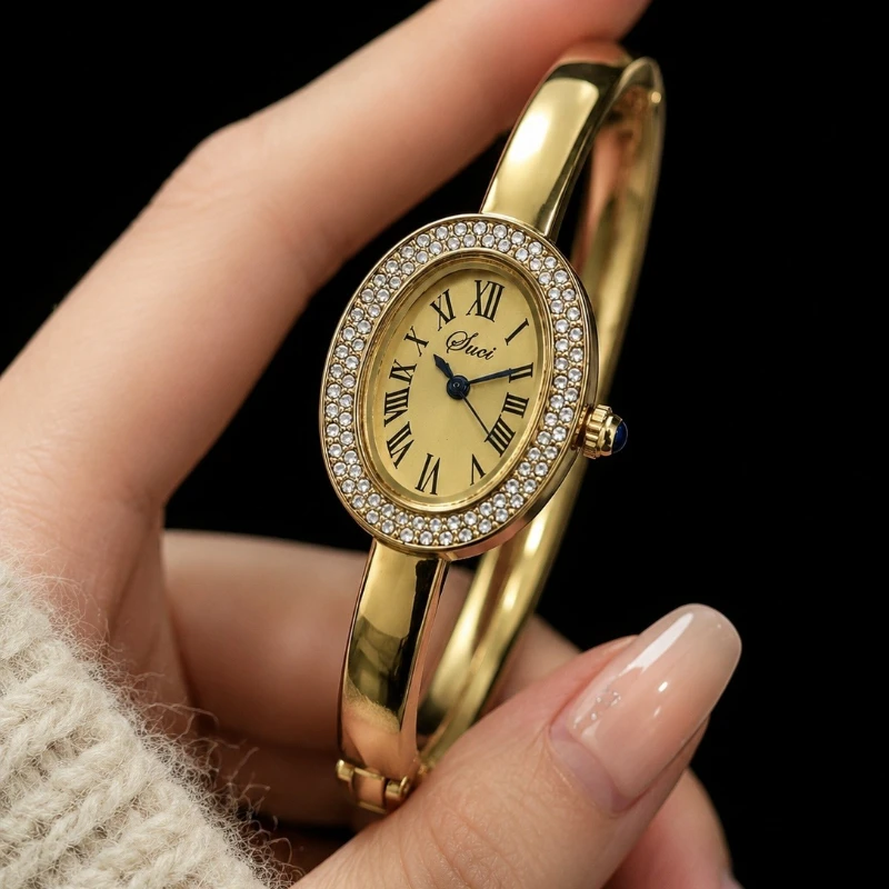 Stylish Women's Bracelet Watch Simple Elegant Oval Diamond Quartz Watches for Woman Luxury Ladies Wristwatches Clock Reloj Mujer
Stylish Women's Bracelet Watch Simple Elegant Oval Diamond Quartz Watches for Woman Luxury Ladies Wristwatches Clock Reloj Mujer