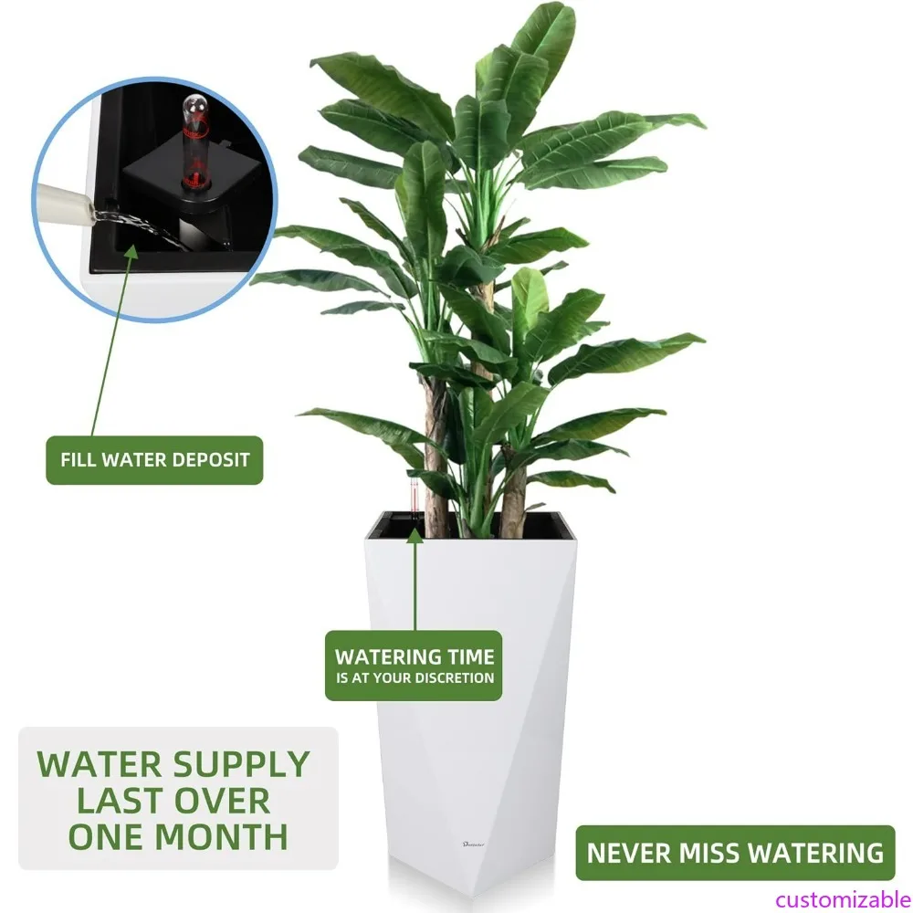 24 Inch Diamond Gloss Self-Watering Rhombus Planter for Indoor and Outdoor Use - Large Floor Standing Flower Pot
24 Inch Diamond Gloss Self-Watering Rhombus Planter for Indoor and Outdoor Use - Large Floor Standing Flower Pot