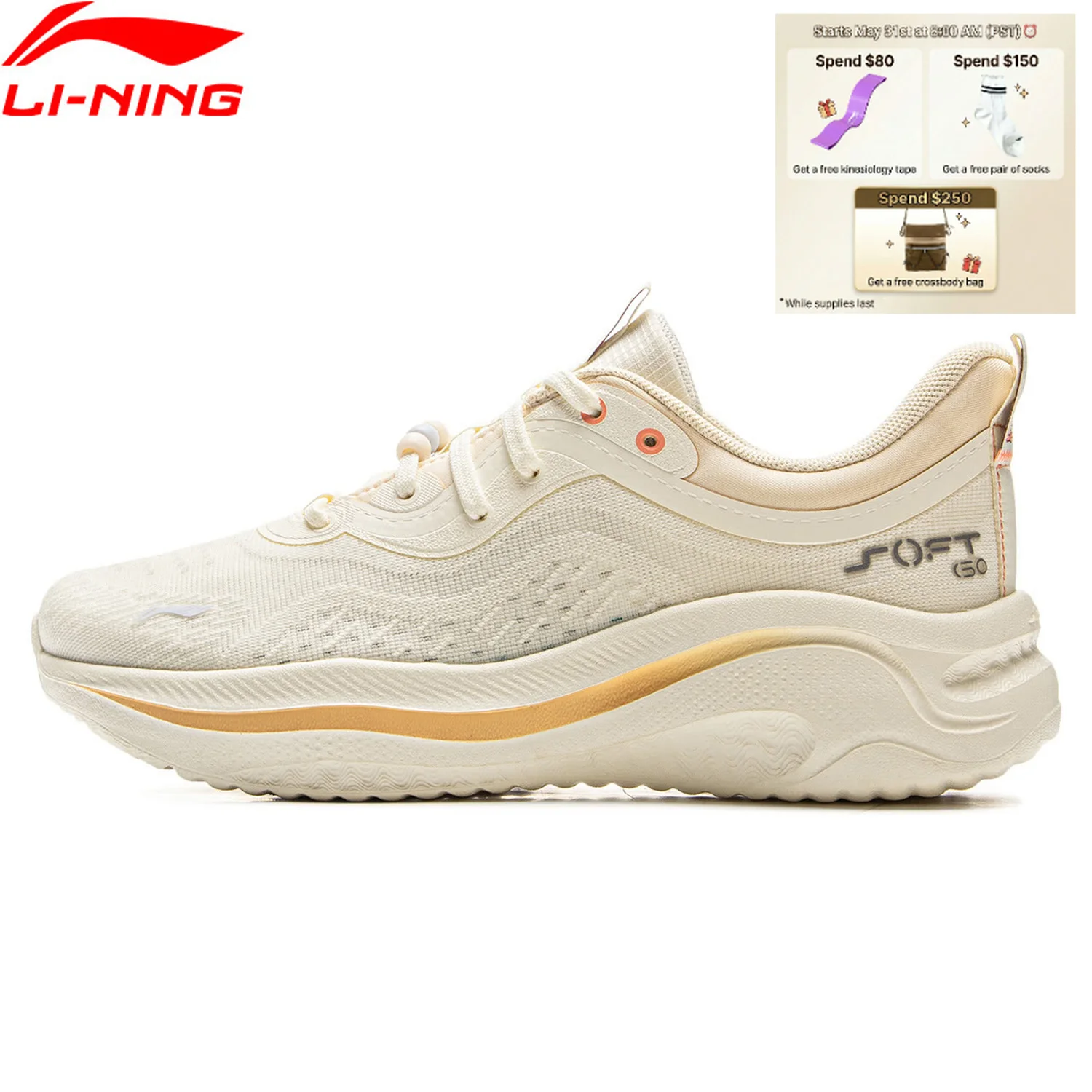 Li-Ning Women's SOFT GO 2 WMS Lifestyle Shoes COMFOAM DYNAMIC CUSHIONING Comfortable LiNing Stylish Leisure Sneakers AGLV040
Li-Ning Women's SOFT GO 2 WMS Lifestyle Shoes COMFOAM DYNAMIC CUSHIONING Comfortable LiNing Stylish Leisure Sneakers AGLV040