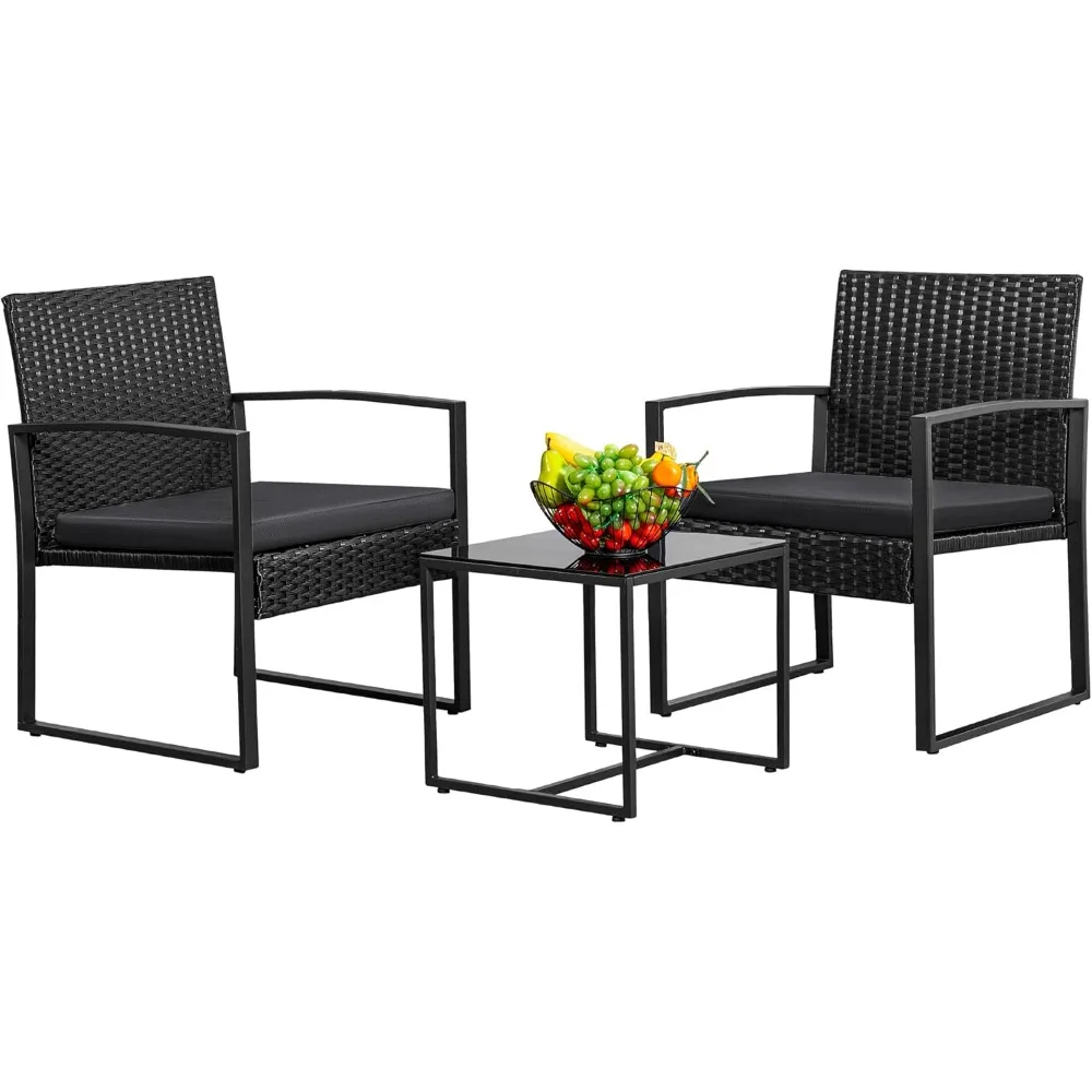 Modern Outdoor Patio Wicker Bistro Set with 3 Pieces and Coffee Table for Yard Conversation
Modern Outdoor Patio Wicker Bistro Set with 3 Pieces and Coffee Table for Yard Conversation