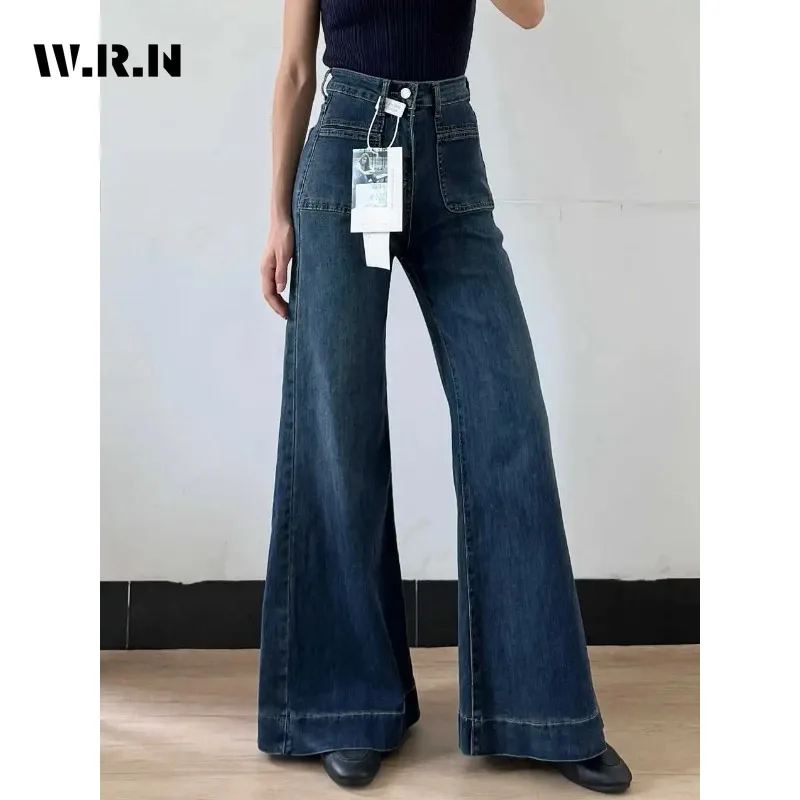 Women's Spring New Fashion Retro Micro-flared Jeans, Solid Color High-waisted Straight Wide Leg Pants, Loose Floor-length Jeans
Women's Spring New Fashion Retro Micro-flared Jeans, Solid Color High-waisted Straight Wide Leg Pants, Loose Floor-length Jeans