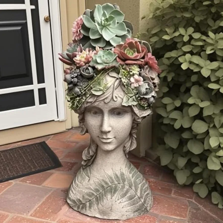 DiliComing Head-Planter Face-Planters Pot - 10 Inch Flower Pots Outdoor with Drainage Hole Face Flower Pot Head Planter for Gar
DiliComing Head-Planter Face-Planters Pot - 10 Inch Flower Pots Outdoor with Drainage Hole Face Flower Pot Head Planter for Gar