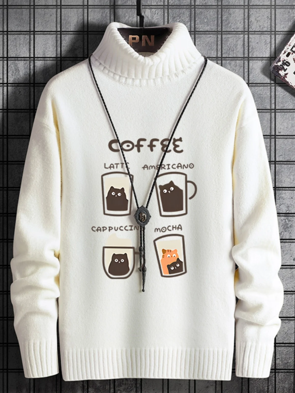 Fce Lined High Collar Long Sve Men's Knitwear Casual Loose Fit Printed Trendy Autumn Winter New Sle Warm Student Faion
Fce Lined High Collar Long Sve Men's Knitwear Casual Loose Fit Printed Trendy Autumn Winter New Sle Warm Student Faion