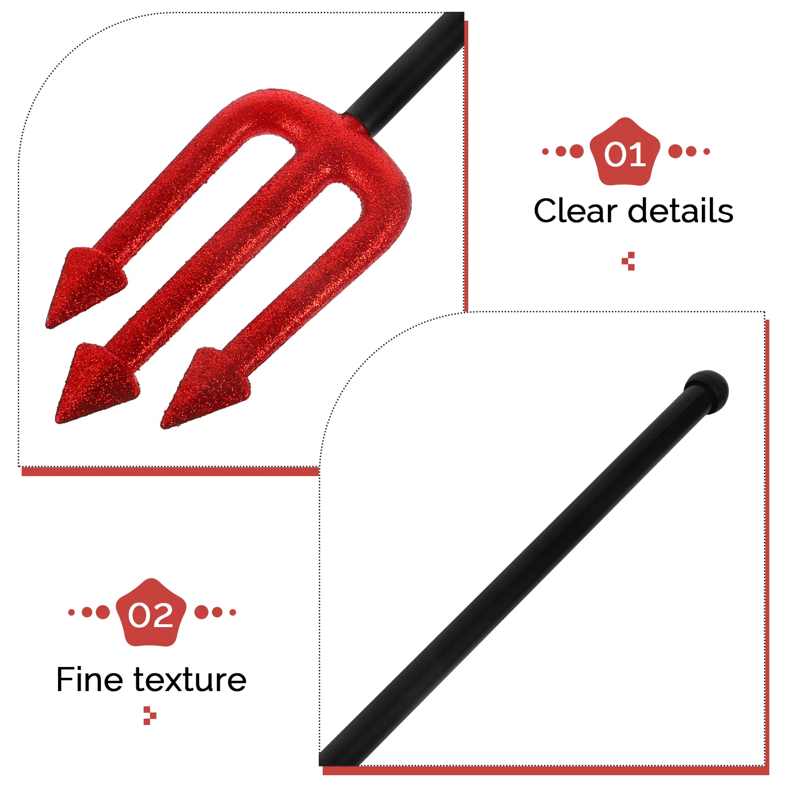 3pcs Props Golden Powder Smooth Handle Detachable Design Fork Halloween Decoration Demon Costume Accessories
3pcs Props Golden Powder Smooth Handle Detachable Design Fork Halloween Decoration Demon Costume Accessories