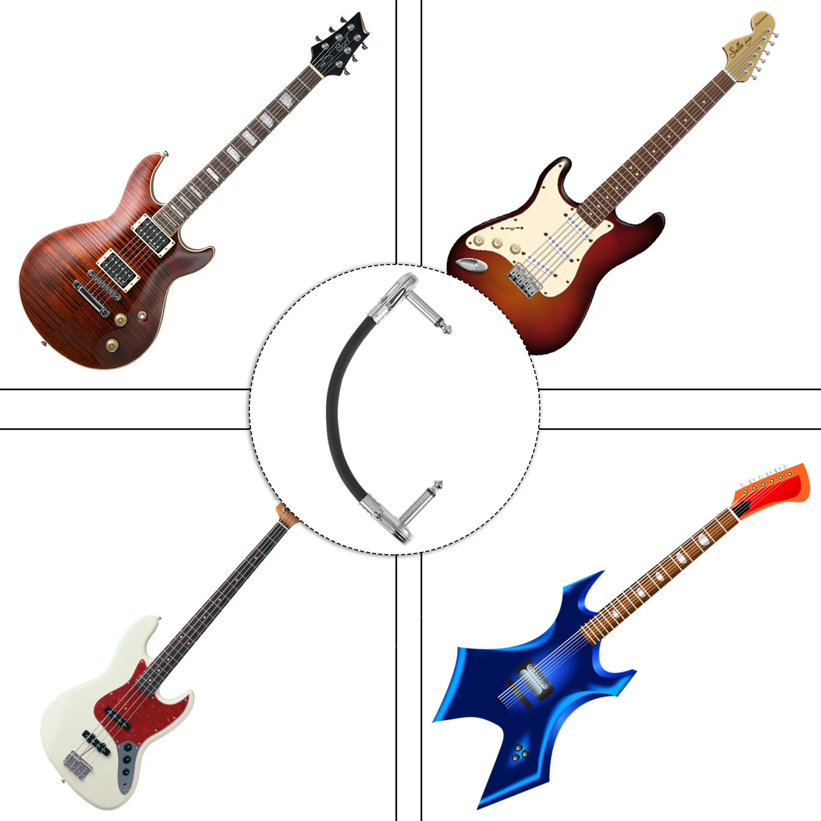 1pc Guitar Patch Cable Oxygen-Free Copper Core High-Fidelity Sound Durable Pvc Sheath Pedalboard Line For Electric Guitar Effect
1pc Guitar Patch Cable Oxygen-Free Copper Core High-Fidelity Sound Durable Pvc Sheath Pedalboard Line For Electric Guitar Effect