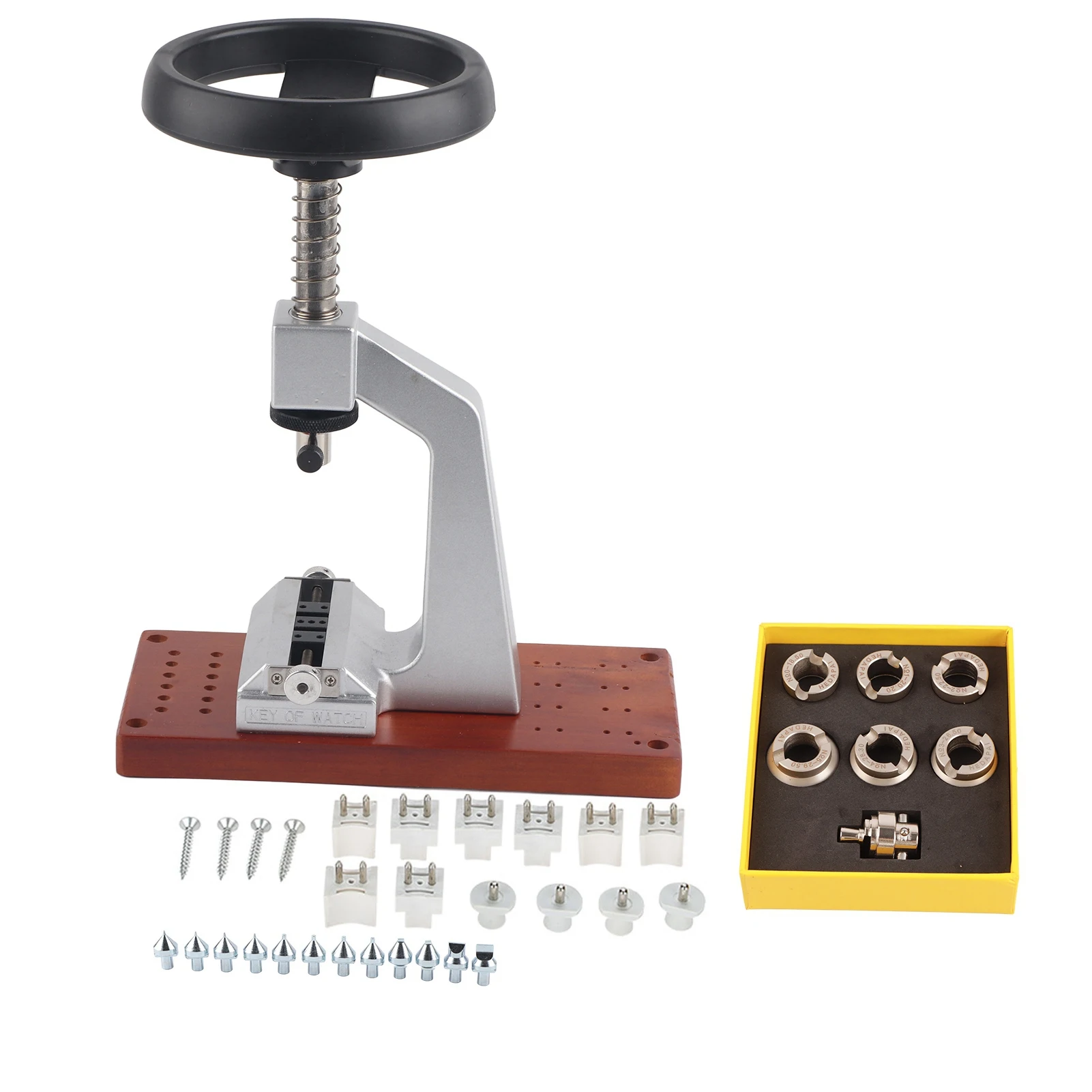 Universal High Hardness Precise Bench Watch Case Remover Opener Wristwatch Repair Tool Back Opener with 6 Dies Repair Accessory
Universal High Hardness Precise Bench Watch Case Remover Opener Wristwatch Repair Tool Back Opener with 6 Dies Repair Accessory