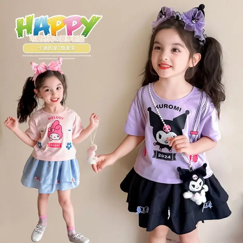 Sweet My Melody аниме Kawaii Sanrio Ins модная рубашка с короткими рукавами и брюками милая детская одежда с героями мультфильмов Kuromi комплект из двух предметов подарки
Sweet My Melody аниме Kawaii Sanrio Ins модная рубашка с короткими рукавами и брюками милая детская одежда с героями мультфильмов Kuromi комплект из двух предметов подарки