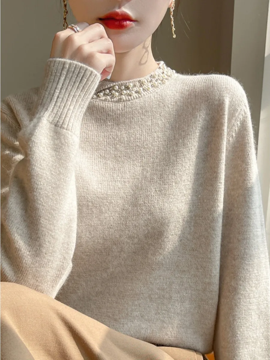 Корейский свободный утягивающий свитер с блестками, женский осенне-зимний модный внутренний свитер больших размеров, вязаный свитер, верхняя одежда
Корейский свободный утягивающий свитер с блестками, женский осенне-зимний модный внутренний свитер больших размеров, вязаный свитер, верхняя одежда
