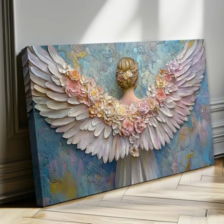 Abstract Wooden Canvas Prints Wings Pastel Flowers Textured Oil Painting Posters Home Decor Dormitory Room Decor Framed 16x24in
Abstract Wooden Canvas Prints Wings Pastel Flowers Textured Oil Painting Posters Home Decor Dormitory Room Decor Framed 16x24in